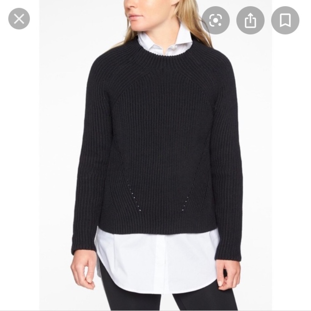 Athleta Rockland Sweater Black NWOT Small